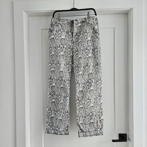 AFRM Snake Print Wide Leg Jeans Size 26